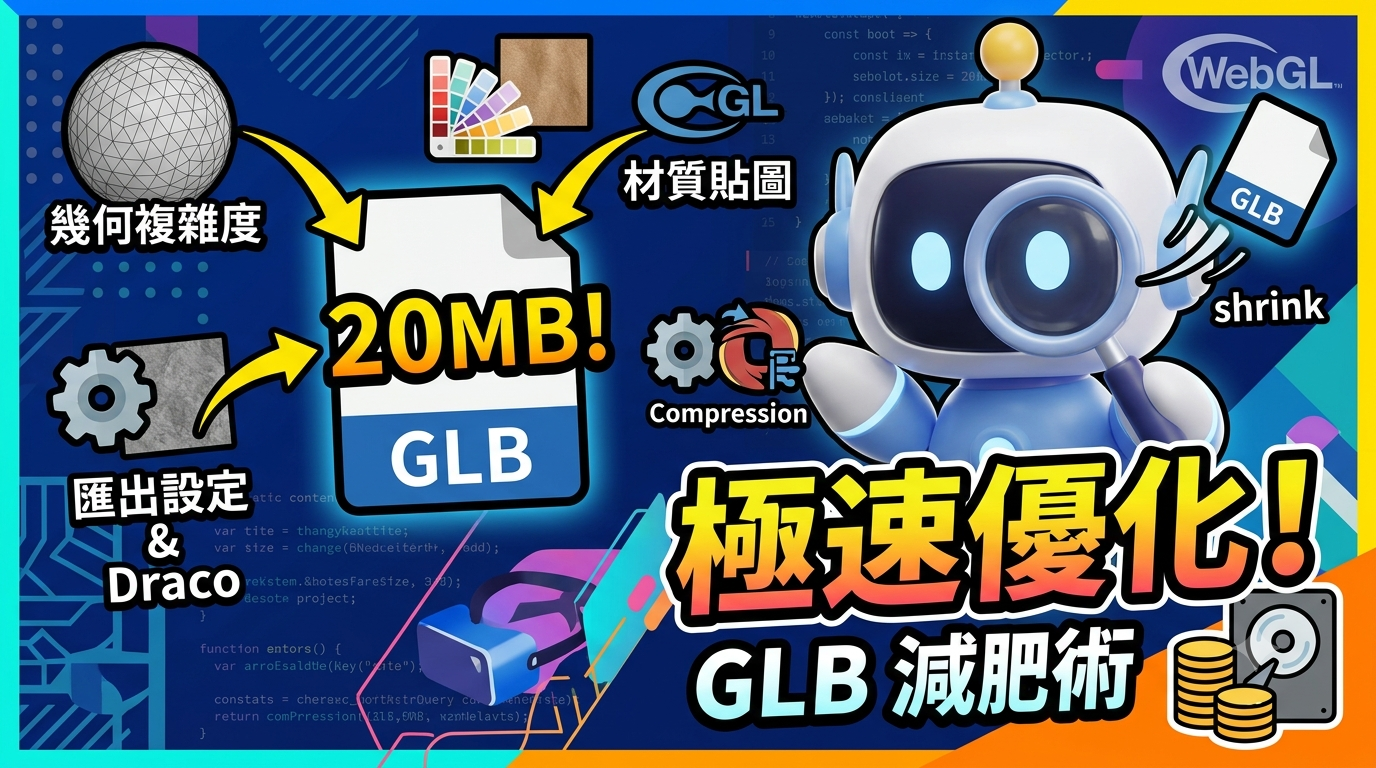 L’AiR Space VR 高效 3D 展場：GLB 模型輕量化與優化全攻略
